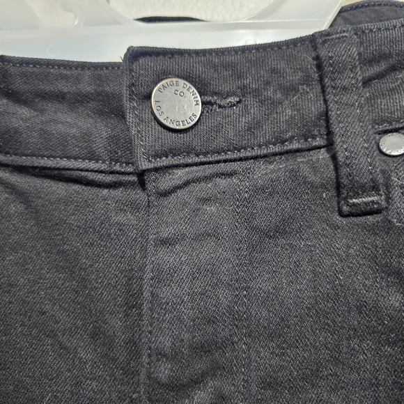 PAIGE Skyline Skinny Jeans Black Overdye Size 27 - Picture 6 of 9